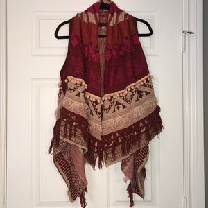 Anthropologie Pom & Fringe Sweater